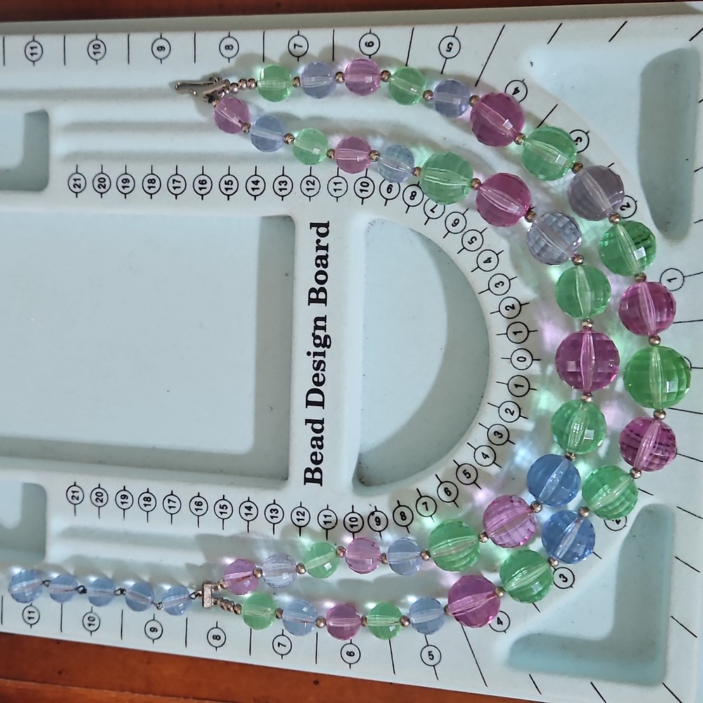Vintage Coro Lucite Multicolor Beaded Necklace - Picture 5 of 5